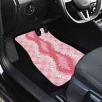 Hawaii Aloha Plumeria Lei Pink Palaka Car Mats - Polynesian Pride