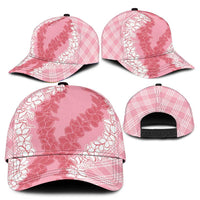 Hawaii Aloha Plumeria Lei Pink Palaka Classic Cap - Polynesian Pride