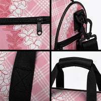 Hawaii Aloha Plumeria Lei Pink Palaka Duffle Bag