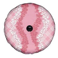 Hawaii Aloha Plumeria Lei Pink Palaka Spare Tire Cover - Polynesian Pride