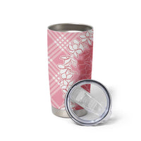 Hawaii Aloha Plumeria Lei Pink Palaka Tumbler Cup - Polynesian Pride