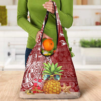 Mele Kalikimaka Hawaii Christmas Grocery Bag Pineapple Party