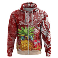 Mele Kalikimaka Hawaii Christmas Hoodie Pineapple Party LT7 - Polynesian Pride