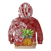Mele Kalikimaka Hawaii Christmas Kid Hoodie Pineapple Party LT7 - Polynesian Pride