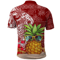 Mele Kalikimaka Hawaii Christmas Polo Shirt Pineapple Party LT7 - Polynesian Pride