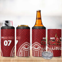 Personalized Mate Maa Tonga Rugby 4 in 1 Can Cooler Tumbler Ofa Atu Tonga