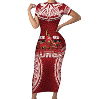 Personalized Mate Maa Tonga Rugby Short Sleeve Bodycon Dress Ofa Atu Tonga