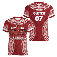 Personalized Mate Maa Tonga Rugby Women V-Neck T-Shirt Ofa Atu Tonga