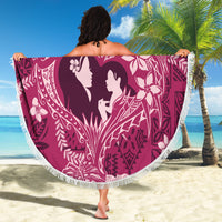 Hawaii Plumeria Beach Blanket Hau'oli la Makuahine Rosy LT7 - Polynesian Pride