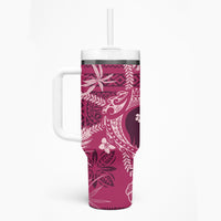 Hawaii Plumeria Tumbler With Handle Hau'oli la Makuahine Rosy