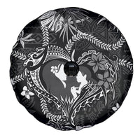 Hawaii Plumeria Spare Tire Cover Hau'oli la Makuahine Monochrome LT7 - Polynesian Pride