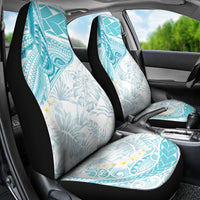 Polynesia Humpback Whale Car Seat Cover Tropical Plumeria Turquoise