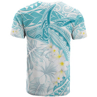 Polynesia Humpback Whale T Shirt Tropical Plumeria Turquoise