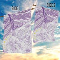 Polynesia Humpback Whale Garden Flag Tropical Plumeria Lavender
