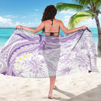 Polynesia Humpback Whale Sarong Tropical Plumeria Lavender