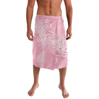 Aotearoa Maori Koru Curves Lavalava Silver Ferns - Rose Pink
