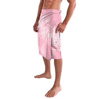 Aotearoa Maori Koru Curves Lavalava Silver Ferns - Rose Pink