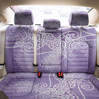 Aotearoa Maori Koru Curves Back Car Seat Cover Silver Ferns - Amethyst
