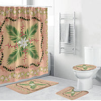 Hawaii Quilt Inspired Collection Aloha Flowers Bathroom Set Maile - Kukui Nut Lei
