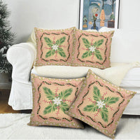 Hawaii Quilt Inspired Collection Aloha Flowers Pillow Cover Maile - Kukui Nut Lei