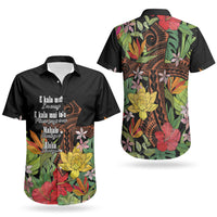 Mahalo Hawaii Ho'oponopono Pule Couples Matching Short Sleeve Bodycon Dress and Hawaiian Shirt Polynesian Pattern Cross LT7 - Polynesian Pride