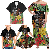Mahalo Hawaii Ho'oponopono Pule Family Matching Off Shoulder Maxi Dress and Hawaiian Shirt Polynesian Pattern Cross LT7 - Polynesian Pride