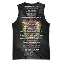 Hawaii Ka Pule a ka Haku Memorial Basketball Jersey Flower Lei Cross - Black LT7 - Polynesian Pride