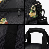 Hawaii Ka Pule a ka Haku Memorial Duffle Bag Flower Lei Cross - Black