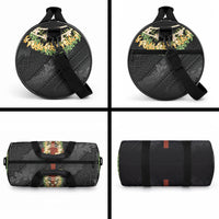 Hawaii Ka Pule a ka Haku Memorial Duffle Bag Flower Lei Cross - Black