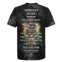 Hawaii Ka Pule a ka Haku Memorial Rugby Jersey Flower Lei Cross - Black LT7 - Polynesian Pride