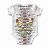 Hawaii Ka Pule a ka Haku Memorial Baby Onesie Flower Lei Cross - Ivory White