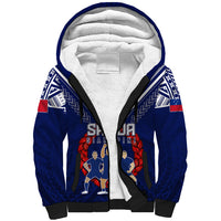 Personalised Samoa Rugby Sherpa Hoodie World Cup 2023 Siamupini Siva Tau LT7 Unisex Blue - Polynesian Pride