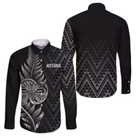 New Zealand Ta Moko Silver Fern Family Matching Summer Maxi Dress and Hawaiian Shirt Taniko Taniwha Motifs