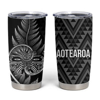New Zealand Ta Moko Silver Fern Tumbler Cup Taniko Taniwha Motifs