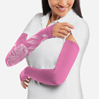 New Zealand Ta Moko Silver Fern Pink Arm Sleeves Taniko Taniwha Motifs