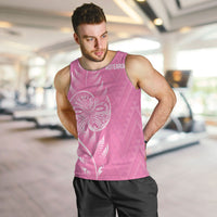 New Zealand Ta Moko Silver Fern Pink Men Tank Top Taniko Taniwha Motifs