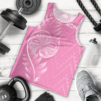 New Zealand Ta Moko Silver Fern Pink Men Tank Top Taniko Taniwha Motifs