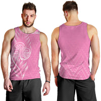 New Zealand Ta Moko Silver Fern Pink Men Tank Top Taniko Taniwha Motifs