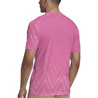 New Zealand Ta Moko Silver Fern Pink Rugby Jersey Taniko Taniwha Motifs