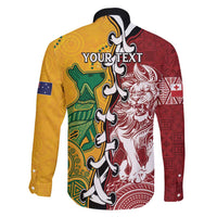 Mate Ma'a Tonga Vs Australia Rugby Personalized Family Matching Off Shoulder Maxi Dress and Hawaiian Shirt Special Mascots