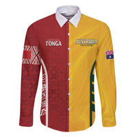 Australia - Tonga Rugby Custom Family Matching Tank Maxi Dress and Hawaiian Shirt Minimalist Dynamic