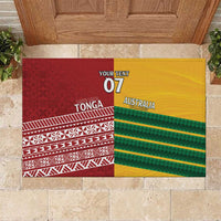 Australia - Tonga Rugby Custom Rubber Doormat Minimalist Dynamic
