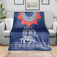 Queen Salote College 100 Years Anniversary Blanket Tonga QSC Royal Blue - Polynesian Pride
