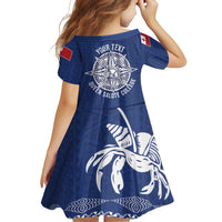 Queen Salote College 100 Years Anniversary Personalized Family Matching Mermaid Dress and Hawaiian Shirt Tonga QSC Royal Blue LT7 - Polynesian Pride