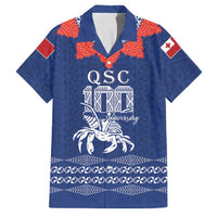 Queen Salote College 100 Years Anniversary Personalized Family Matching Summer Maxi Dress and Hawaiian Shirt Tonga QSC Royal Blue LT7 Dad's Shirt - Short Sleeve Royal Blue - Polynesian Pride