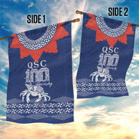 Queen Salote College 100 Years Anniversary Garden Flag Tonga QSC Royal Blue - Polynesian Pride