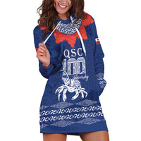 Queen Salote College 100 Years Anniversary Personalized Hoodie Dress Tonga QSC Royal Blue - Polynesian Pride