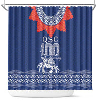 Queen Salote College 100 Years Anniversary Shower Curtain Tonga QSC Royal Blue - Polynesian Pride