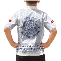 Queen Salote College 100 Years Anniversary Personalized Family Matching Mermaid Dress and Hawaiian Shirt Tonga QSC White - Polynesian Pride