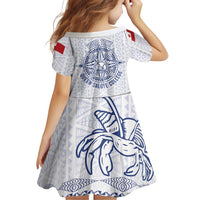 Queen Salote College 100 Years Anniversary Personalized Family Matching Off The Shoulder Long Sleeve Dress and Hawaiian Shirt Tonga QSC White LT7 - Polynesian Pride